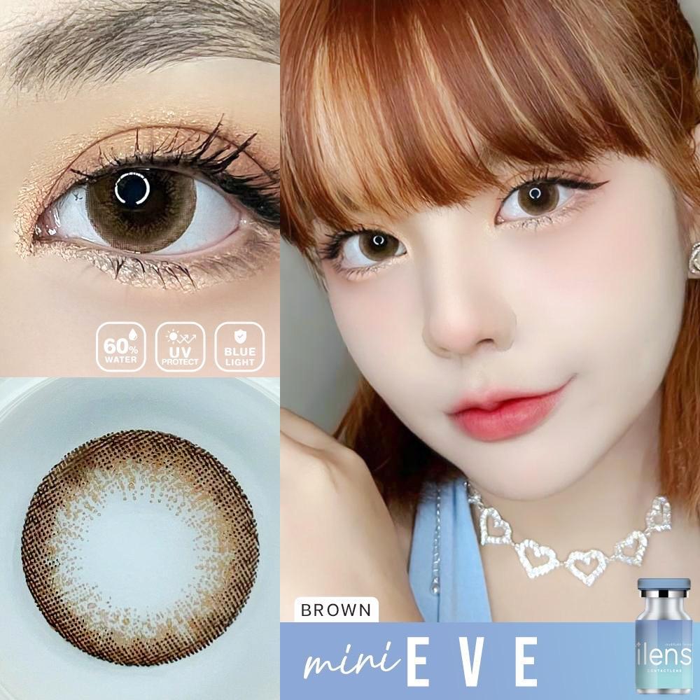 คอนแทคเลนส์มินิลาย EVE สีน้ำตาล ขนาดกลาง 14.5 แบรนด์ i lens
