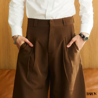BARON Balloon Wide-Leg pants กางเกงสแลคผู้ชายทรง บอลลูน ปลายขากว้าง แบรนด์บารอน กางเกงขากระบอกใหญ่
