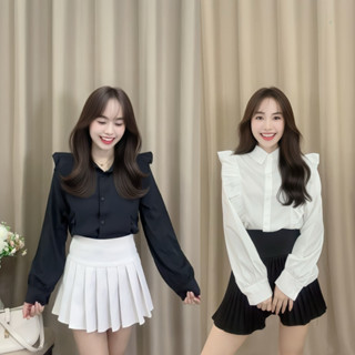 Bella shirt top เสื้อแขนยาวระบาย