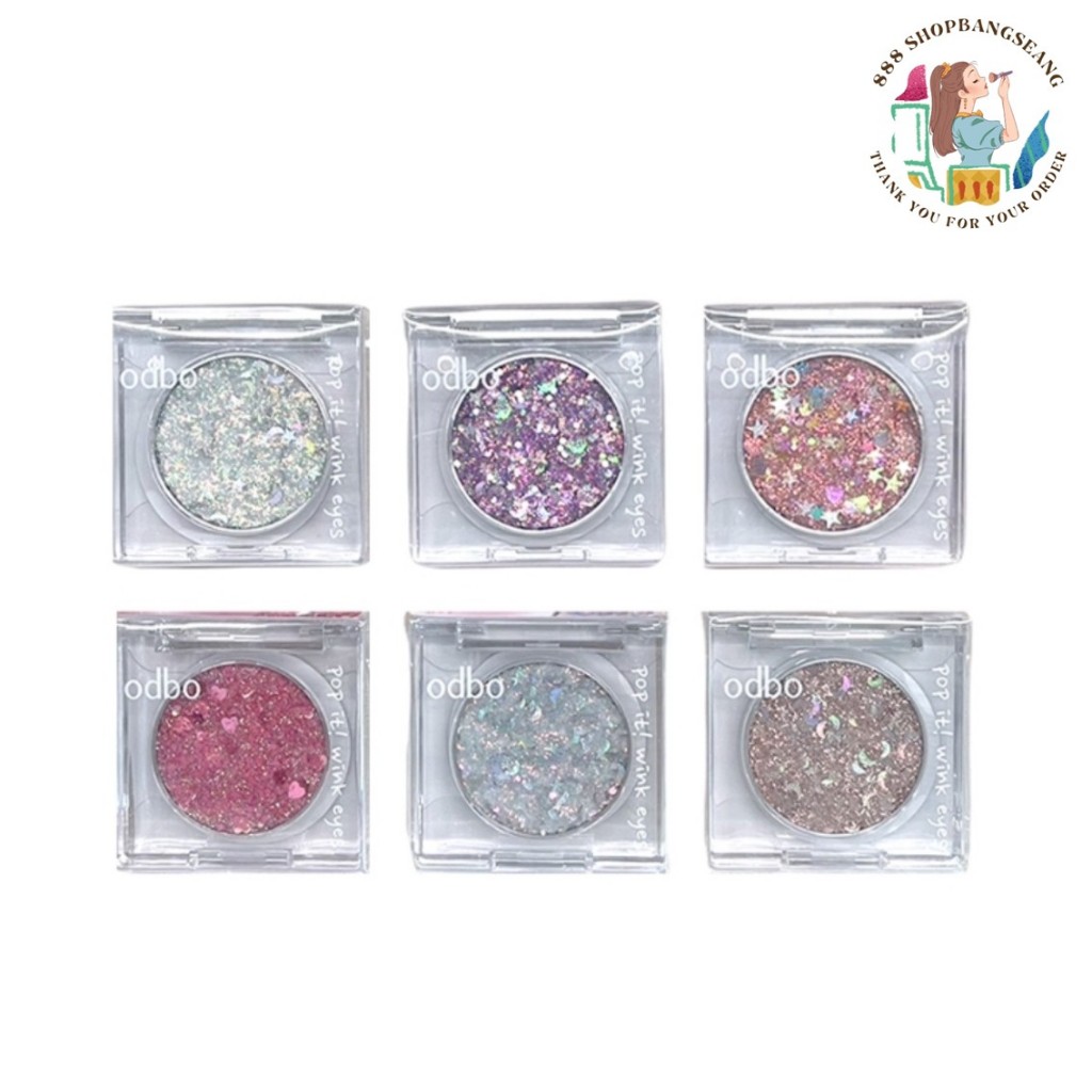 อายกลิตเตอร์ ODBO Pop It Wink Eyes อายแชโดว์ ป็อปอิท วิ้งค์ อาย โอดีบีโอ (OD2020)