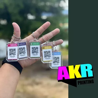 พวงกุญแจใส่ QR Code สแกนได้ กันน้ำ ของขวัญเก๋ๆ
