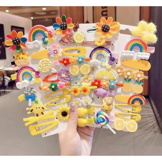 กิ๊บติดผมเด็ก /เซ็ต สุ่มส่งการ์ตูนดอกไม้น่ารักสีสันสดใส