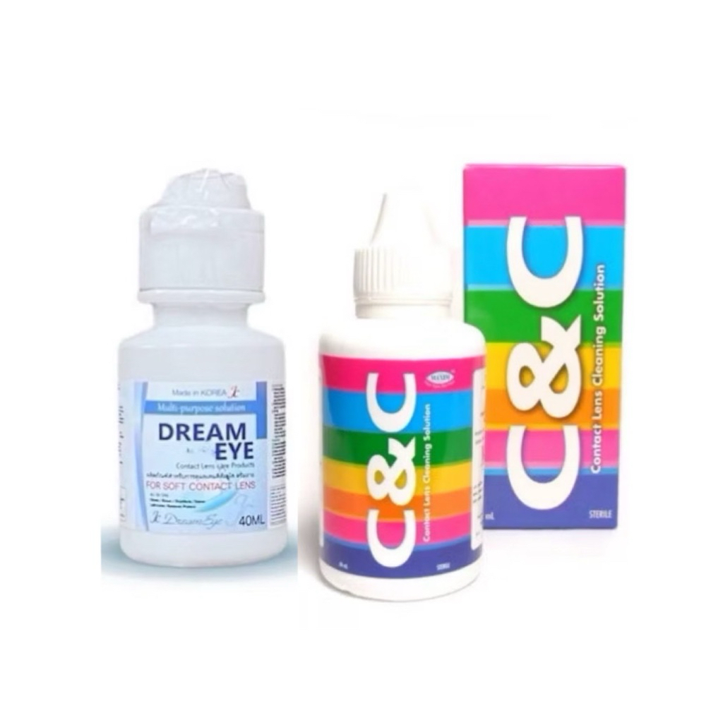 น้ำยา CC และ Dream eye น้ำยาล้างทำความสะอาด คอนแทคเลนส์หรือบิ๊กอาย