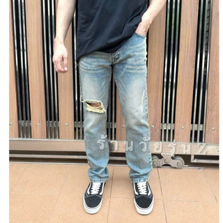 กางเกงยีนส์กระบอกเล็กผ้าฟอกนิ่ม(MicroJeans)