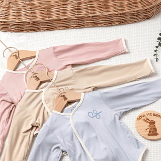 Soul me bebe/Premium Bamboo ผ้าดูด มี0-12m เด็กอ่อนแขนยาว Bebesuit Long-sleevedใยไผ่สุดนิ่มลดอับชื้น
