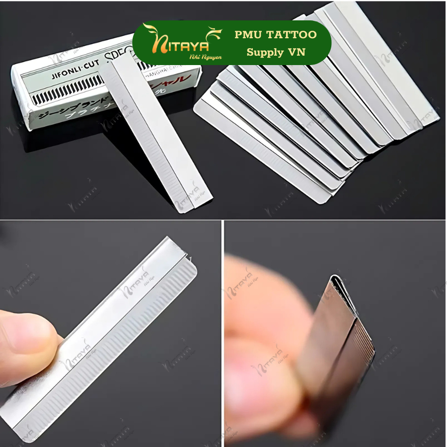 ใบมีด Spacily รุ่น Tifonly-Cut – กล่องละ 10 ชิ้น ใบมีดบางพิเศษสำหรับสักคิ้ว แฮร์สโตรก Microblading - รูปที่ 2