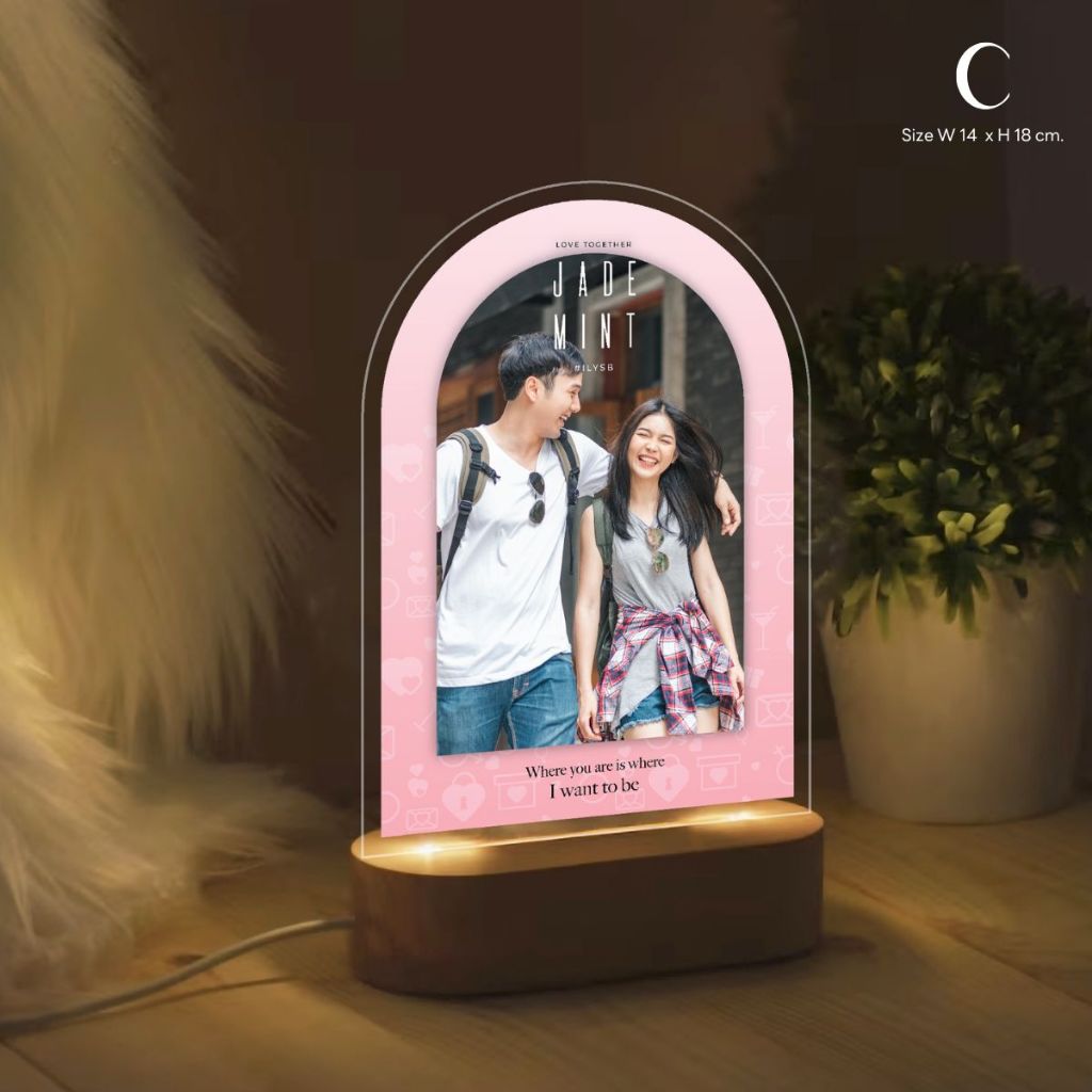 จัดทำ 1-2วันHappylife Eternal Love โคมไฟอะคริลิคสั่งทำ ของขวัญวันเกิด ของขวัญให้แฟน วันวาเลนไทน์ ของขวัญให้แฟน วันครบรอบ - รูปที่ 4