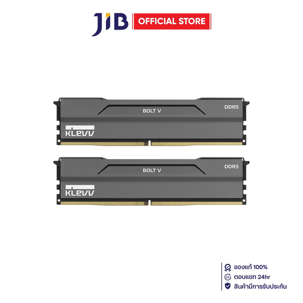 32GB (16GBx2) DDR5 6400MHz RAM (หน่วยความจำ) KLEVV BOLT V AMD EXPO INTEL XMP CL30 - CHARCOAL GREY