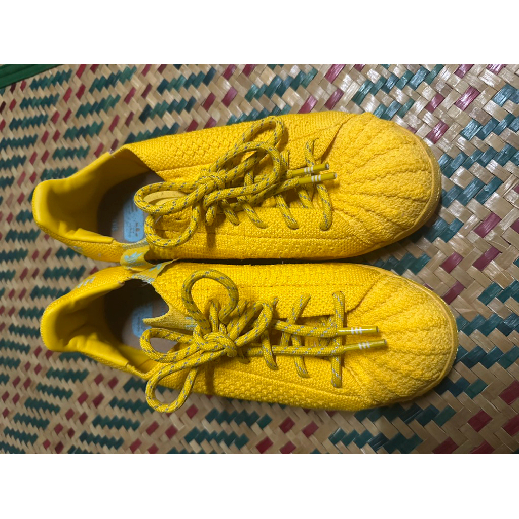 รองเท้า Adidas Superstar Primeknit Pharrell Human Race Yellow Sneakers