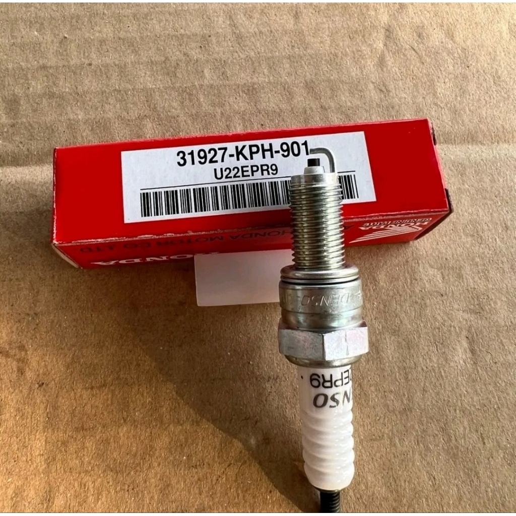 หัวเทียน DENSO (U22EPR9) Wave125R,S,i บังลม / Wave125i ปลาวาฬ ปี2012-2020 ของเเท้เบิกศูนย์ 31927-KPH