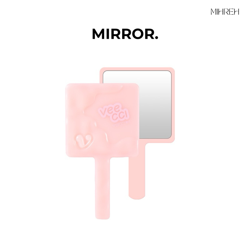 [3138] (พร้อมส่ง) กระจกเงา กระจกแต่งหน้า กระจกถือ