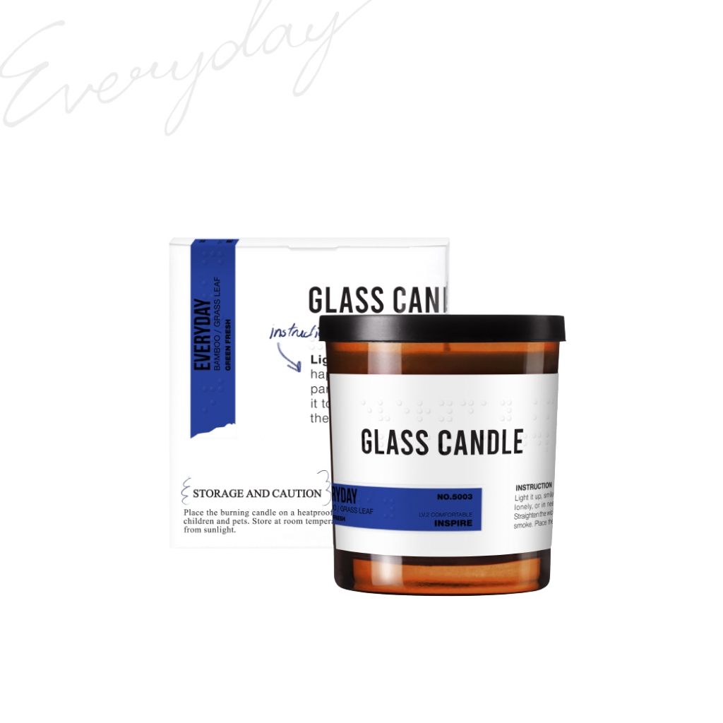 EVERYDAY & FRIENDS | Everyday Basic Glass Candle 190 g (Everyday Kmkm) | เทียนหอม บ้านหอม ปรับอากาศ ผ่อนคลาย ของขวัญ