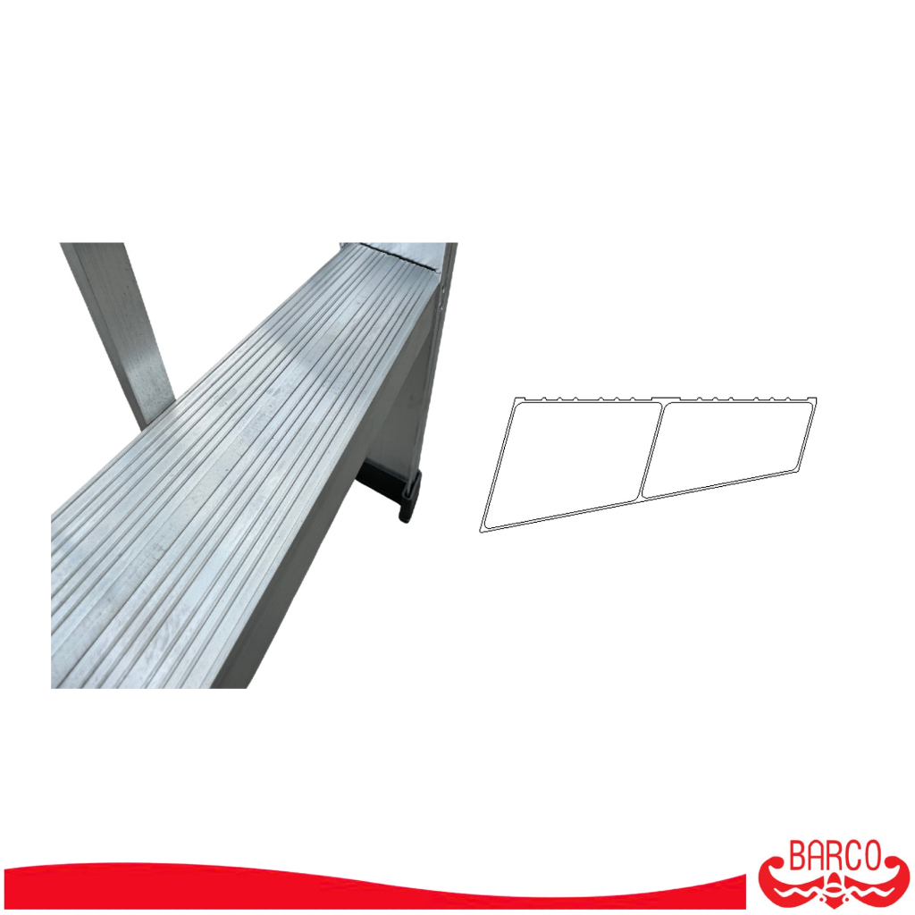 BARCO LITE บันไดอลูมิเนียม ขึ้น 2 ทาง 4 ขั้น 1.00 เมตร - รูปที่ 2