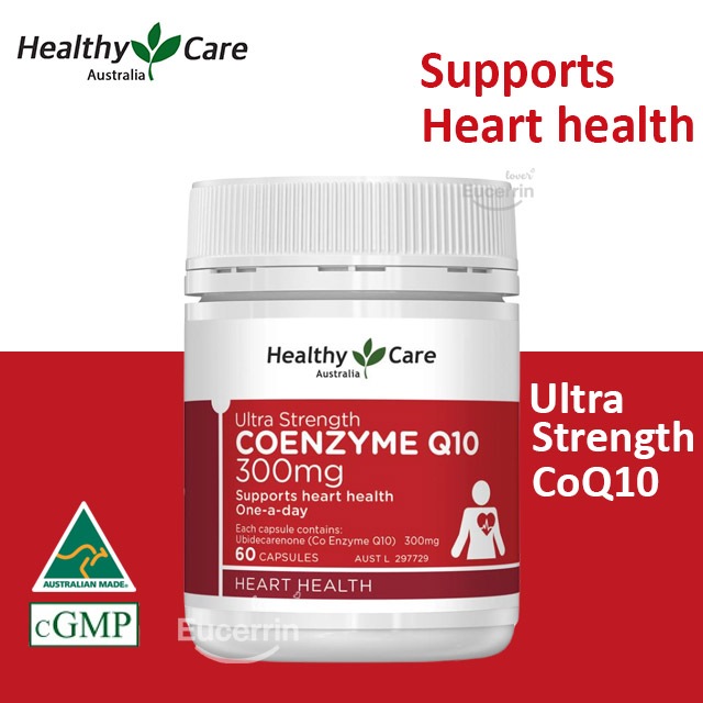 Healthy Care Ultra Strength CoQ10 300mg 60 Capsules โคคิวเท็น สนับสนุนสุขภาพของหัวใจ