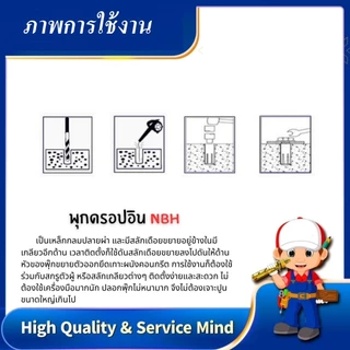 พุคตอก หรือ พุกดร็อปอิน (Drop In Anchor )ขนาด 1/4" , 5/16" 3/8" 1/2" และ 5/8"