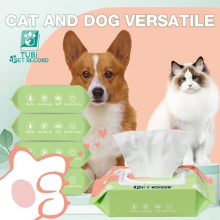 TUBI Pet Wipes สุนัขเช็ดแมวเช็ด การป้องกันแอลกอฮอล์