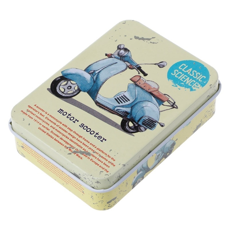 Fin1 กล่องเหล็กลายการ์ตูน สำหรับเก็บของจุกจิก เครื่องประดับ เก็บของบนโต๊ะ cartoon iron box storage（คละลาย) No.3509-3461