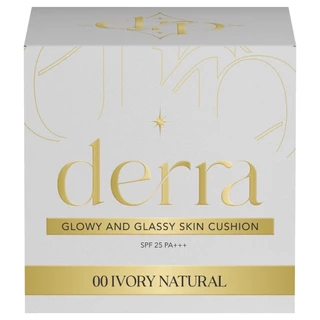 DERRA - Glowy And Glassy Skin Cushion SPF 25PA+++ (10g.) เดอร่า โกลวี่ แอนด์ กลาสซี่ สกิน คุชชั่น เอฟพีเอฟ 25 พีเอ+++