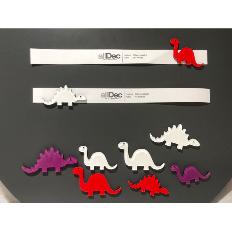 แม่เหล็กติดตู้เย็น ไดโนเสาร์ dino magnet ขนาด 3x6 ซม. (ราคาต่อตัว)