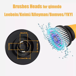 Qimedo 8PCS หัวแปรงทำความสะอาดไฟฟ้า ทดแทน ขัดกระเบื้อง-พื้น-ซอกแคบ-อ่าง-ฝักบัว อุปกรณ์เสริมแปรงขัดไฟฟ้า ครบชุด