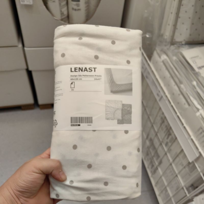 IKEA​ แท้ค่ะ ผ้าปูที่นอน​ ผ​้าปูที่นอน​เตียงเด็กอ่อน LEN, LENAST, DRÖMSLOTT, RÖDHAKE, TROLLDOM