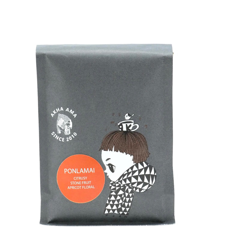 Akha Ama Coffee คั่วใหม่!! - PONLAMAI 250g เมล็ดกาแฟคั่วบด อาข่า อาม่า (คั่วอ่อนมาก / Very Light)