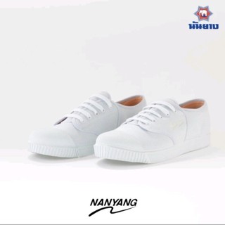 Nanyang รองเท้านักเรียน รองเท้าผ้าใบ รุ่น 205-S สีขาว น้ำตาล ดำ (White) (Brown) (Black) ไซส์ 27-45 พร้อมส่ง