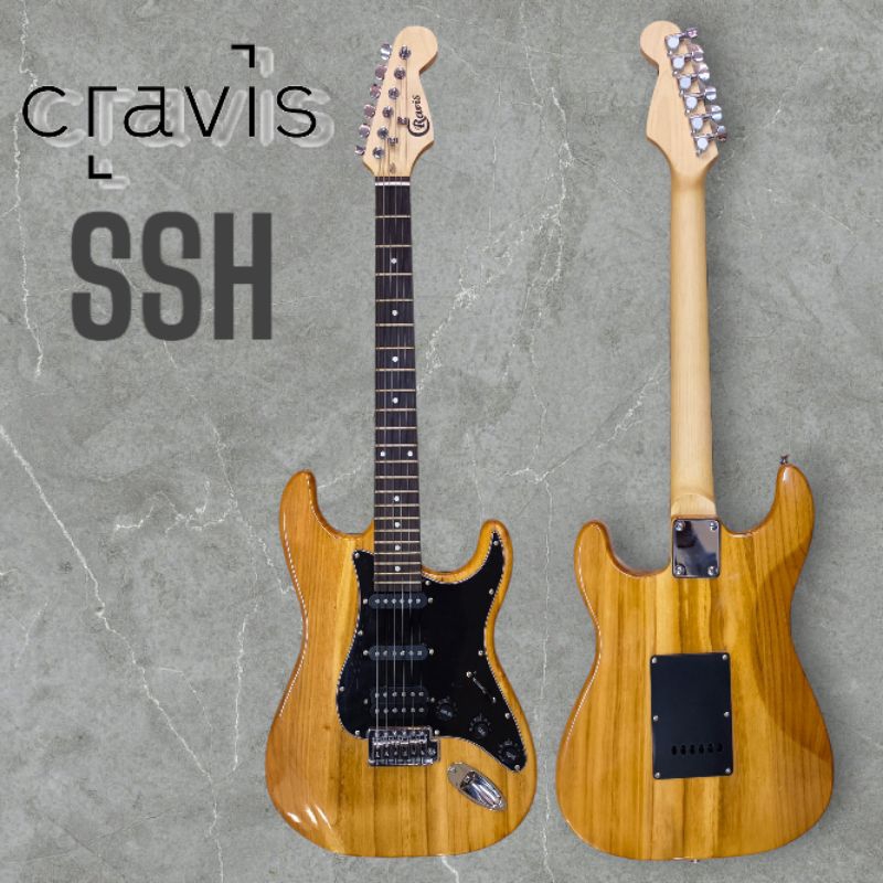 กีต้าร์ไฟฟ้า Cravis SSH Stratocaster แถมฟรี กระเป๋า ปิ๊ก สายแจ็ค ประแจขันคอ ประแจตั้งสาย