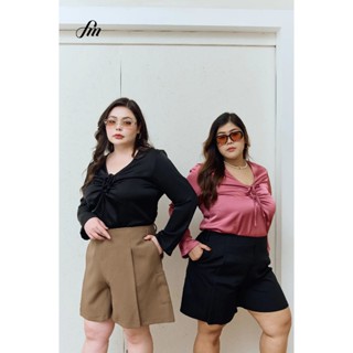 กางเกงขาสั้นทรงคาร์โก้ ซิปซ่อนหลัง #FMBL-E1B018