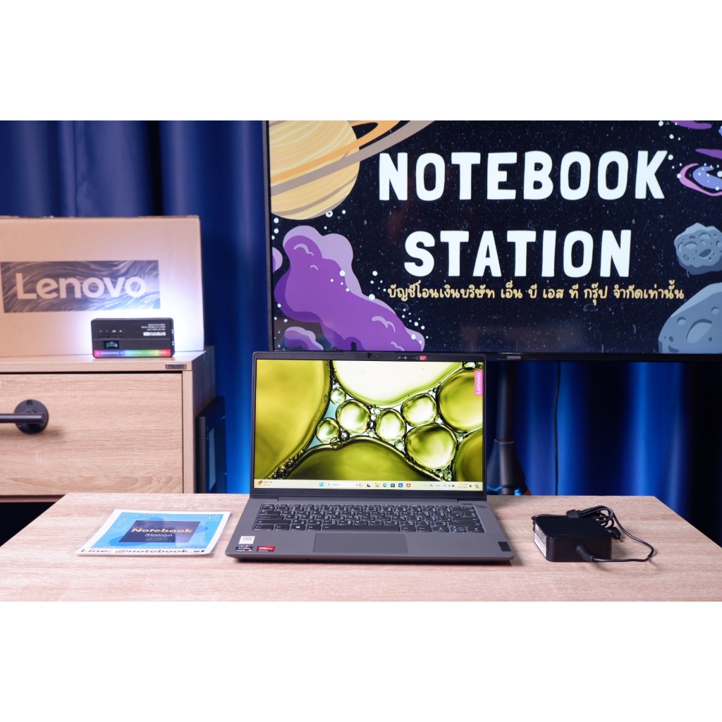 (สินค้ามือหนึ่งไม่แกะกล่อง)Lenovo IdeaPad 5 Ryzen5-5500U Ram8 SSD512 จอ14 FHD ประมวลผลไว อุปกรณ์ครบกล่องพร้อมใช้งาน เพีย