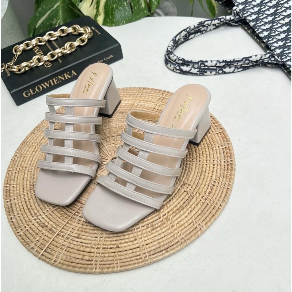 Shoes i amm ร้านจริงส่งตรงจากนครนายก A240 รองเท้าส้นสูงหน้าสาน# - รูปที่ 6