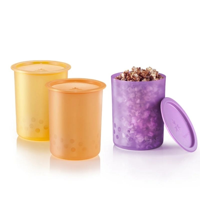 Tupperware ขวดโหลวันทัช ลายโพลก้าดอท(1ใบ) รุ่นเก็บอาหารแห้ง ฝาปิดสนิทสุญญากาศ