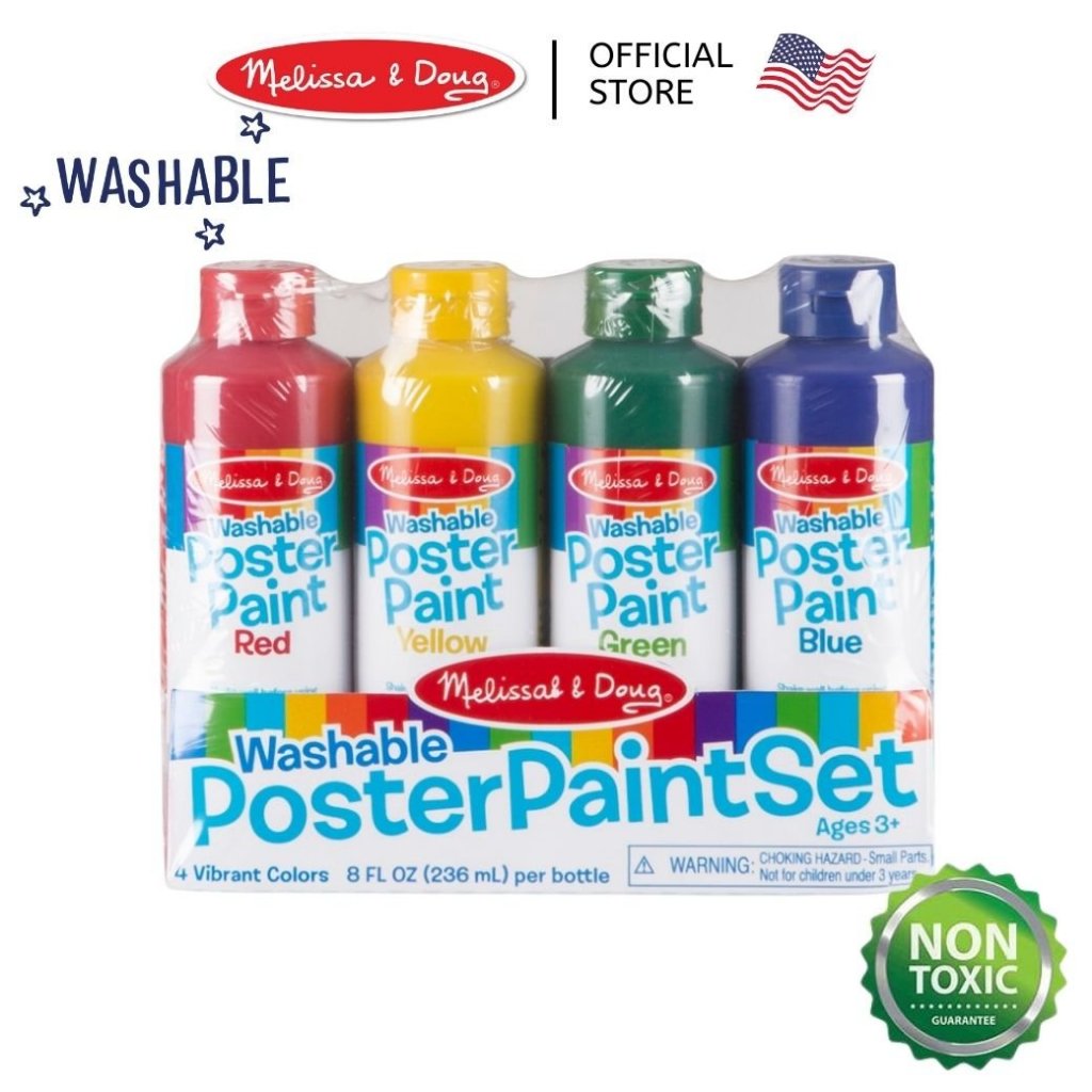 Melissa & Doug Washable Poster Paint Set สีโปสเตอร์ขวดใหญ่