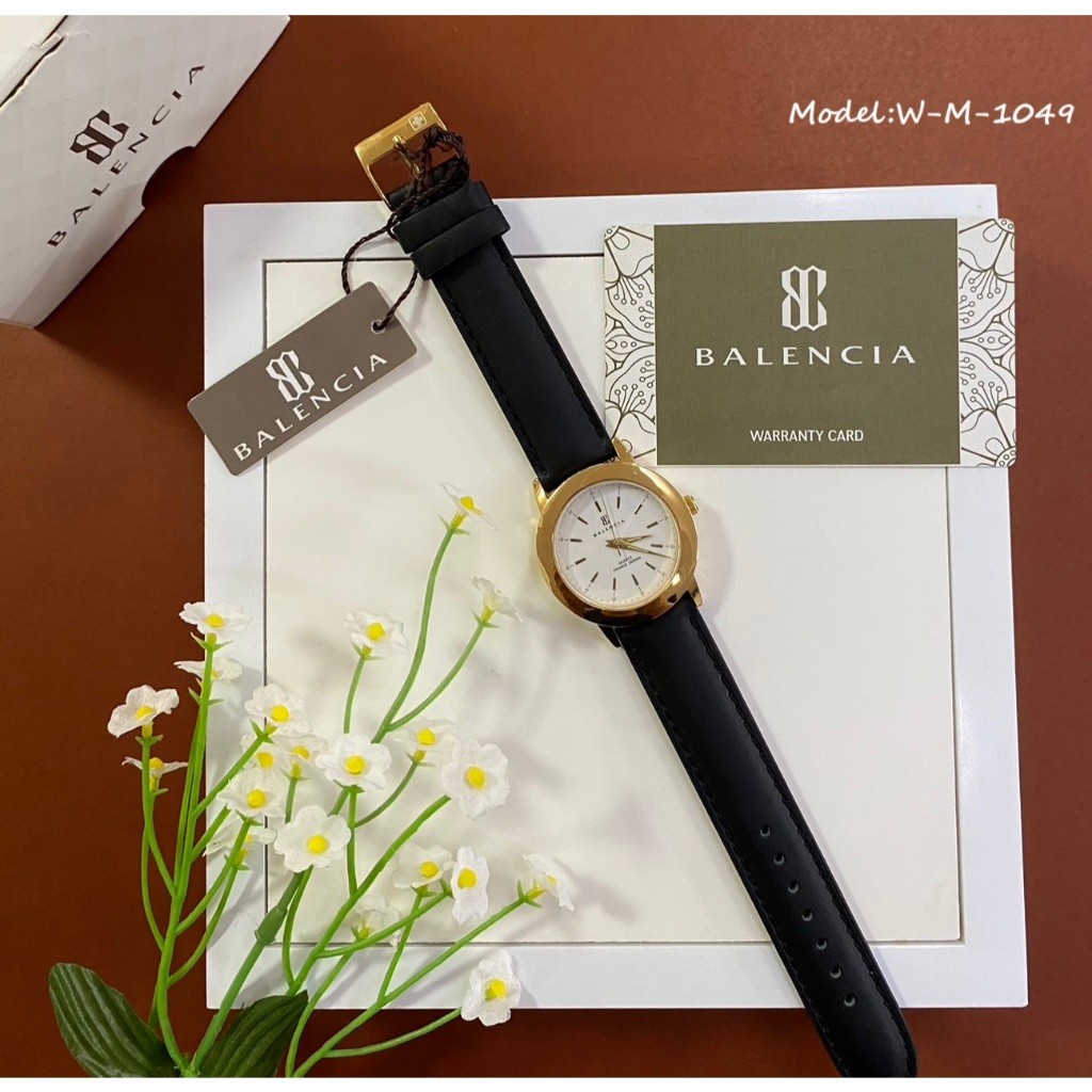 !!ลดราคา ล้างสต็อก BALENCIA Fashion Wacth FRANCE DESIGN นาฬิกาข้อมือผู้หญิง สายหนัง