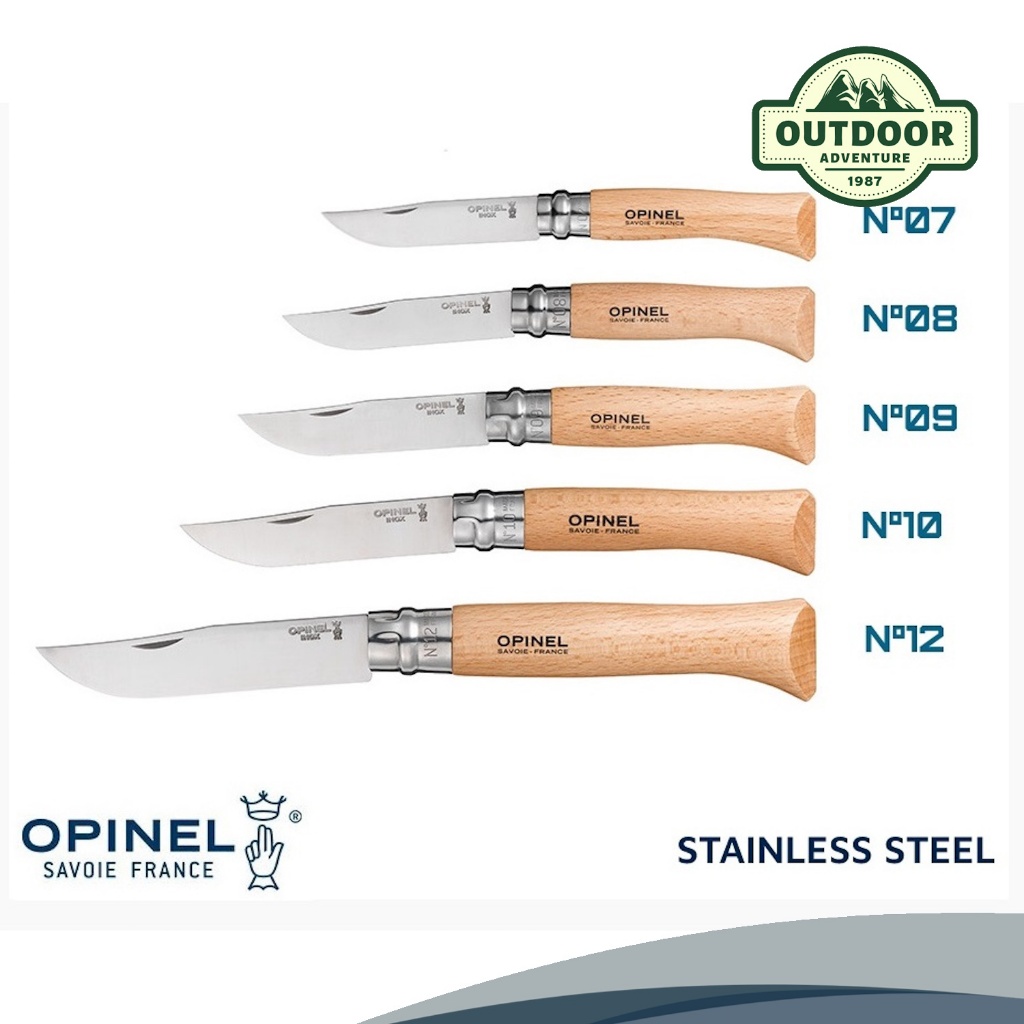 OPINEL STAINLESS STEEL มีดพับด้ามไม้