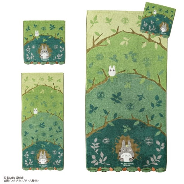 Ghibli Totoro Forest Tunnel ผ้าขนหนู ขนนุ่ม ลายน่ารัก แอนตี้แบคทีเรีย / ระงับกลิ่น สินค้าญี่ปุ่น