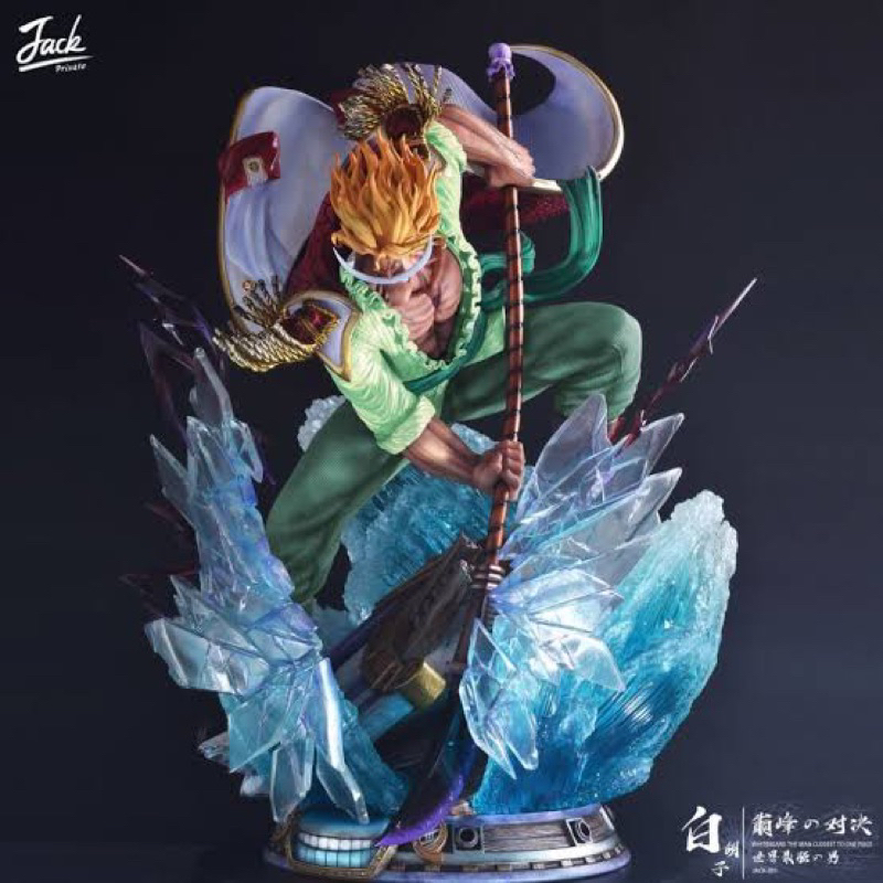 new 1/4 scale Jack Private - Edward Newgate Whitebeard Jacksdo statue green version หนวดขาว โมเดล