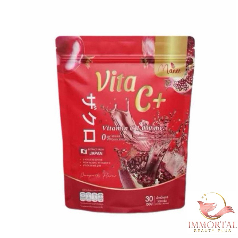แท้ % วิตามินซี่ มณี มดซี่ Vita C Manee 1 ห่อมี 30 ซอง