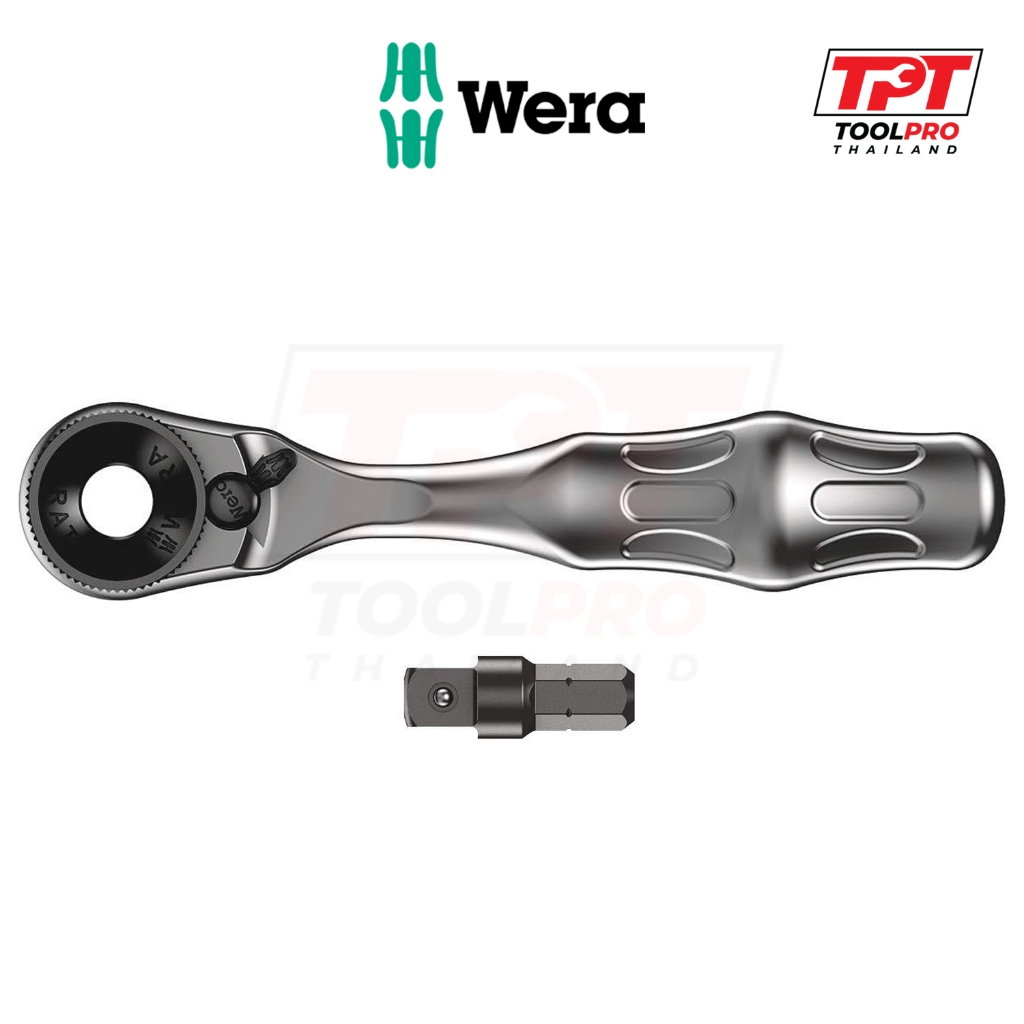 Wera ด้ามขันก๊อกแก๊ก 8001 A Zyklop Mini 1 Bit Ratchet & 1/4" Adapter (05073230001)
