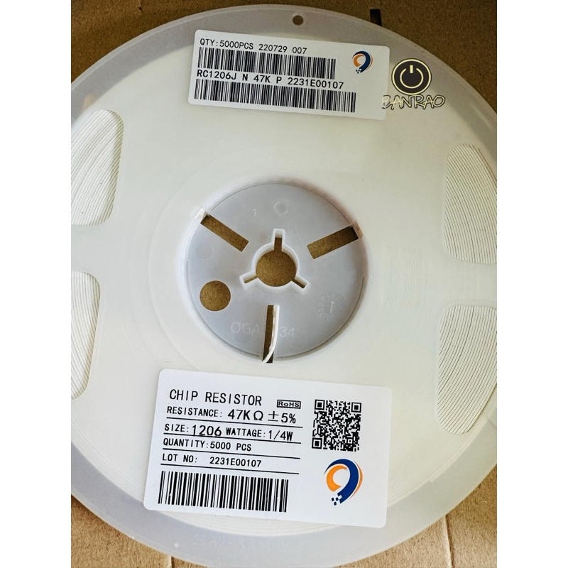 (10ตัว/แพ็ค)ตัวเก็บประจุ SMD 1206 5% chip Resistor 1/4w 10R 4R7 20K 22K และอื่นๆ