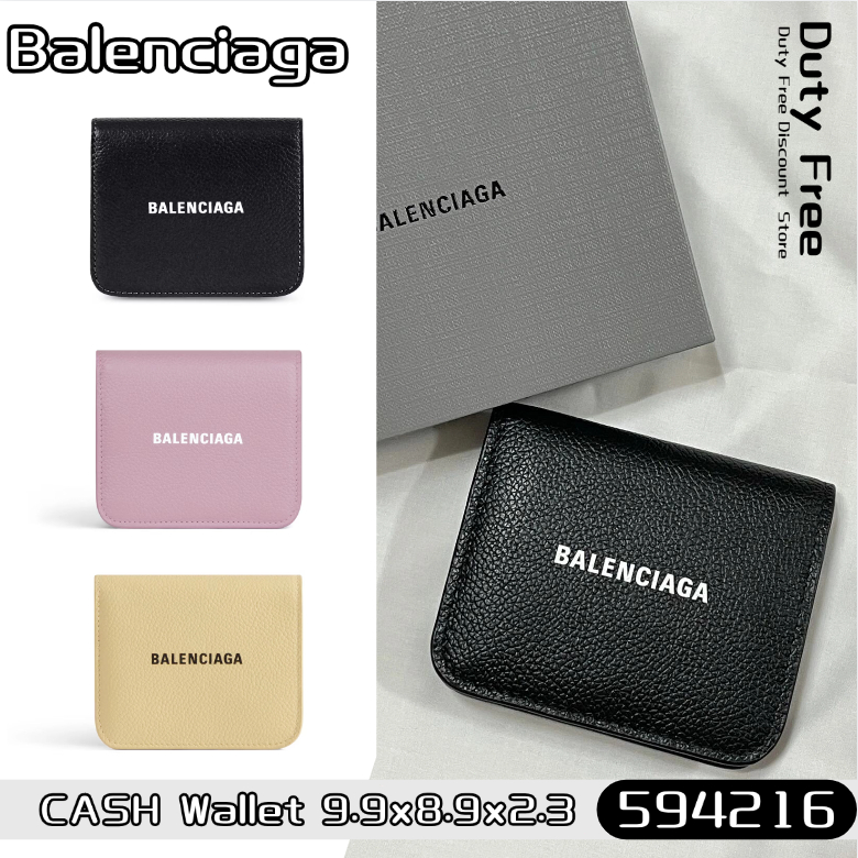 💼Balenciaga Cash Flap Coin And Card Holder in Black บาเลนเซียก้า✨กระเป๋าสตางค์พลิก/กระเป๋าเงินเหรียญ