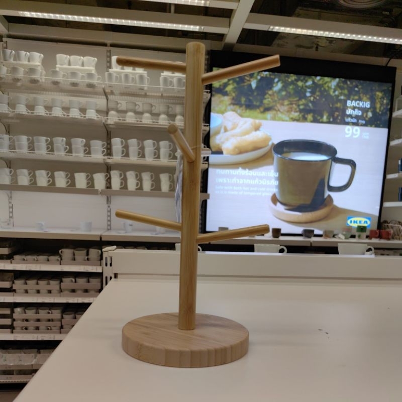 IKEA แท้ ขายถูกมาก ที่แขวนแก้ว ที่วางแก้ว​ ที่วางแก้วมัค ไม้ไผ่ ความสูง 33 ซม.