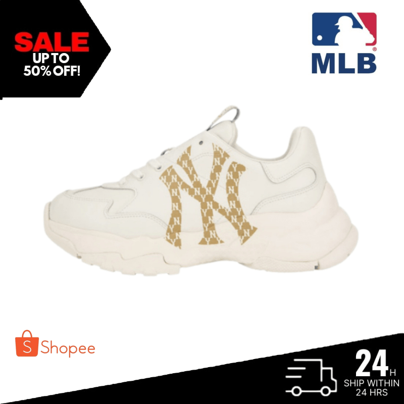 ของแท้ 100% MLB Big Ball Chunky Yellow Unisex รองเท้าผ้าใบ