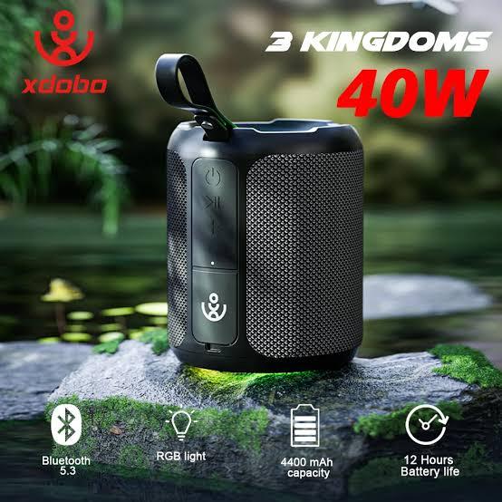 SINOBAND (XDOBO) ลำโพงบลูทูธ LED สีสันสดใส 40W ​​3 Kingdoms พร้อมซับวูฟเฟอร์เสียงเพลง