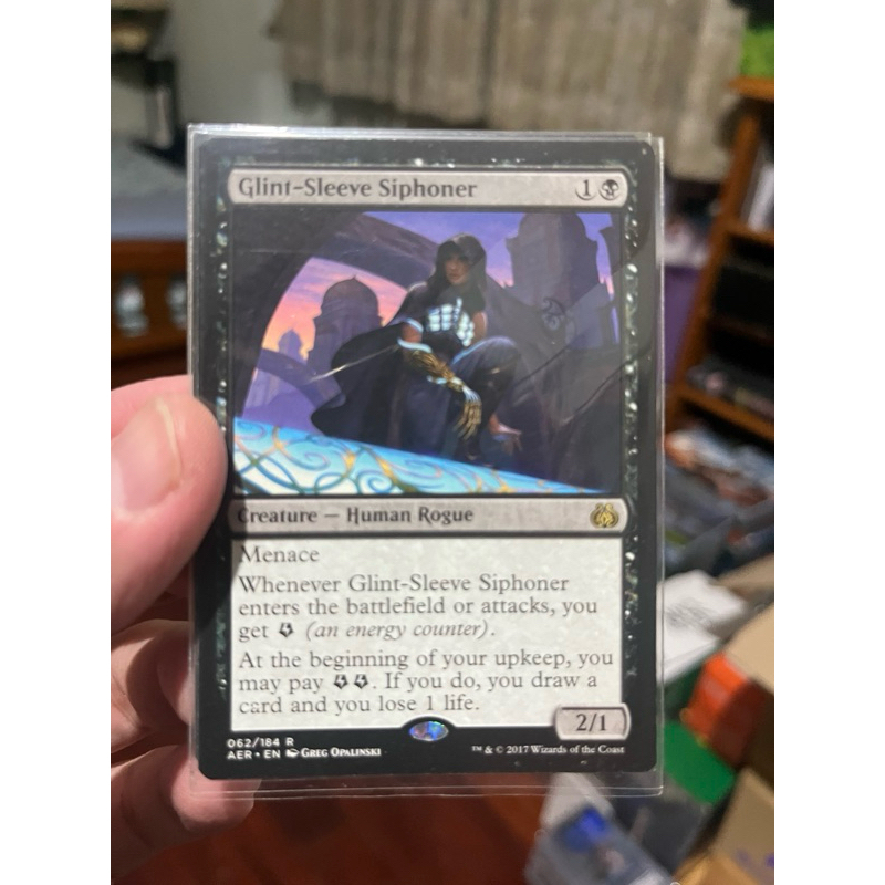 การ์ด MTG Glint-Sleeve Siphoner Black Magic the Gathering EDH รุ่น KLD สภาพ Ex-Nm