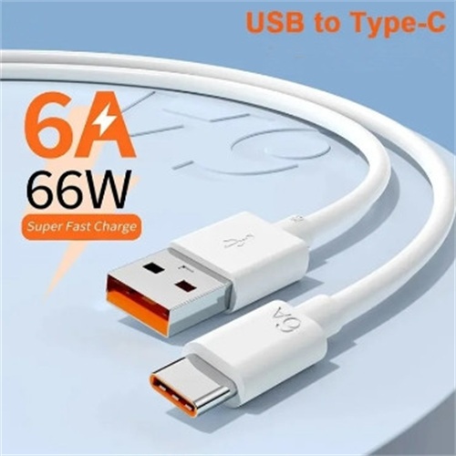 6A 66W Type C สาย USB Super-Fast Charge สำหรับ Huawei Mate 40 30 Xiaomi Fast Charging สายชาร์จ USB ข้อมูลสายไฟ 1m.2m