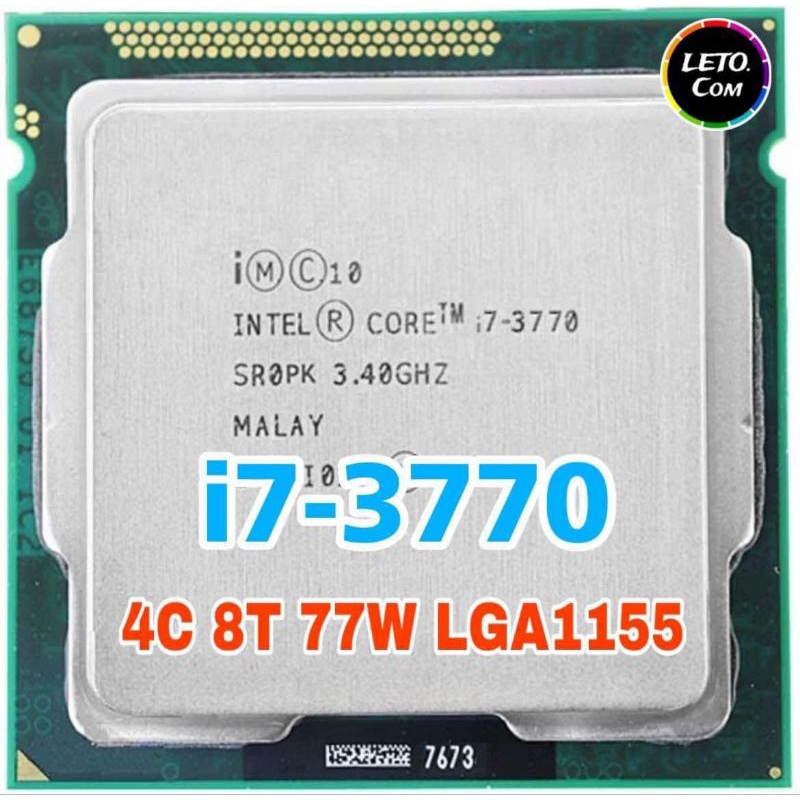 ซีพียู CPU Intel Core i7-3770 3.4 GHz 4คอ8เทรด 77W LGA 1155 ฟรีซิลิโคลน1ซอง i7 3770