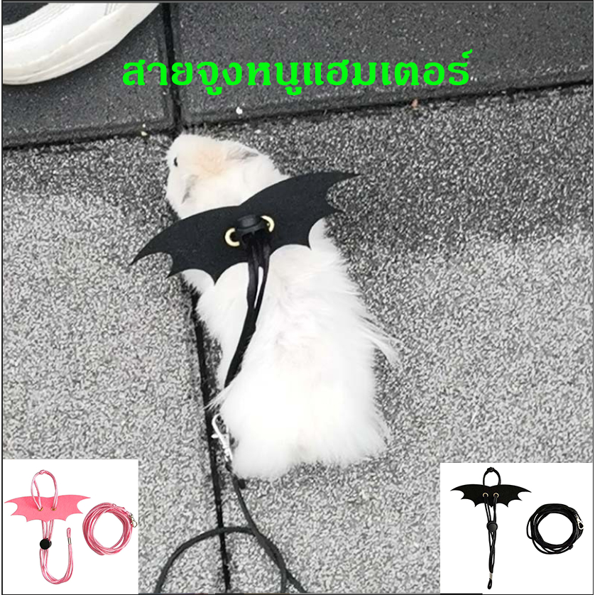DOD สายจูงหนูแฮมเตอร์ สายจูงสัตว์ขนาดเล็ก สายจูงปีกค้างคาว พร้อมส่ง
