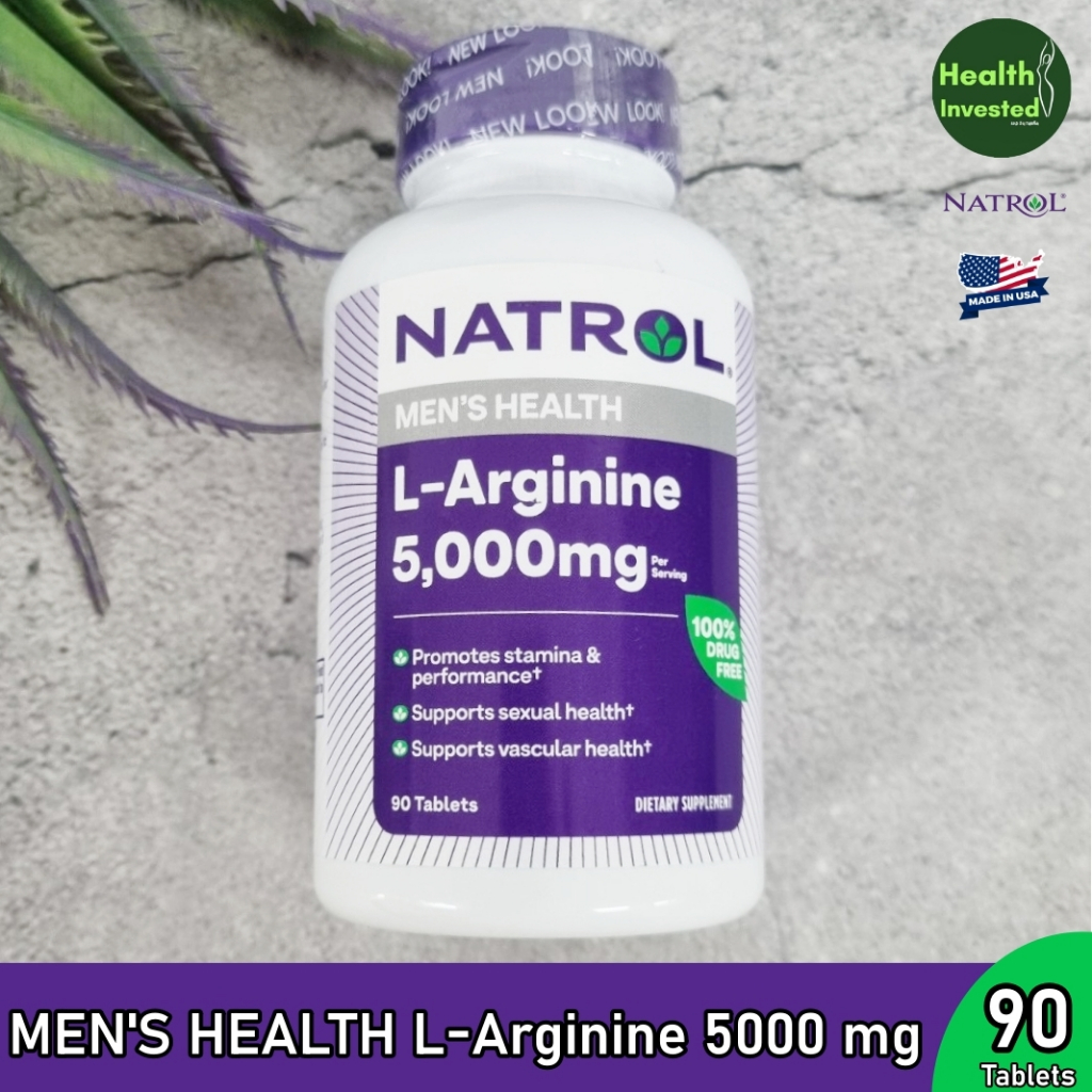<Natrol> MEN'S HEALTH L-Arginine 5000 mg 90 Tablets แอล-อาร์จินีน