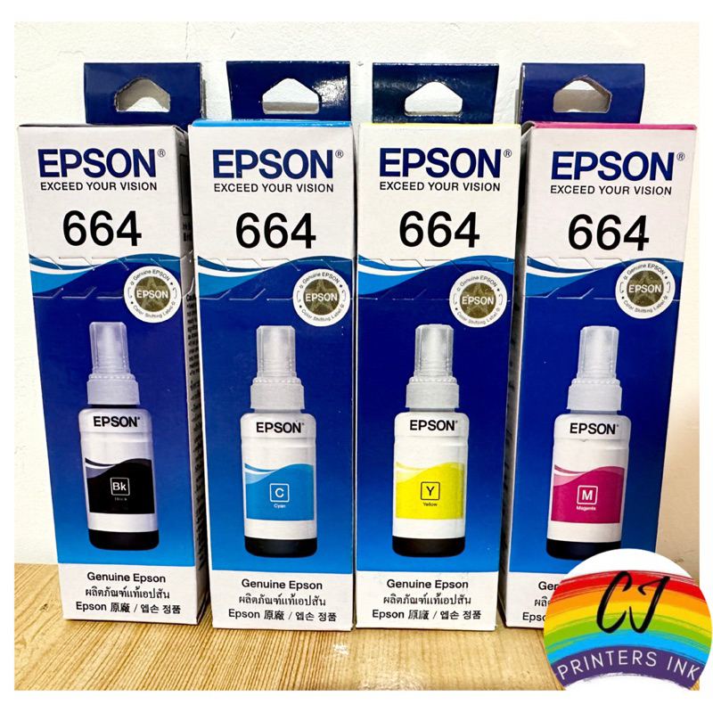 หมึกเติมของแท้ Epson รุ่น 664 T664 L100 L120 L200 L210 L220 L360 L365 L565 L1300